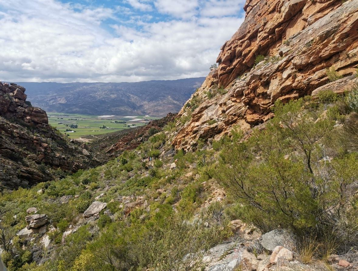View out of the kloof over the Hex River Valley
